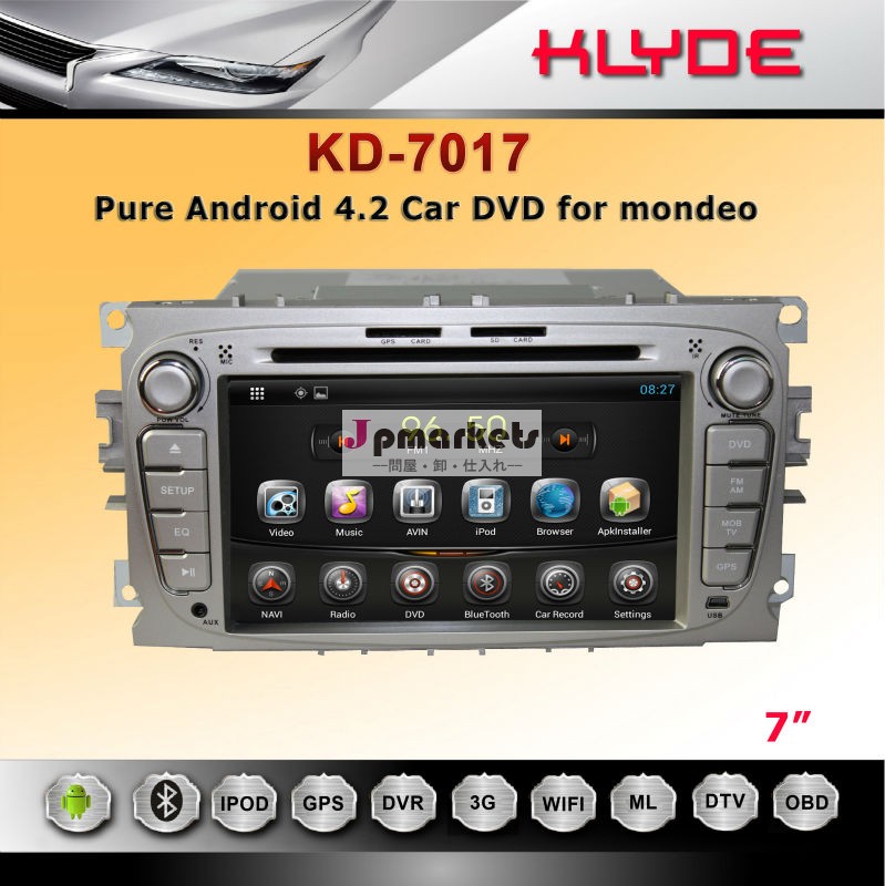 純粋なアンドロイド!! モンデオ用rdsラジオ7" インチ車のdvdプレイヤー問屋・仕入れ・卸・卸売り