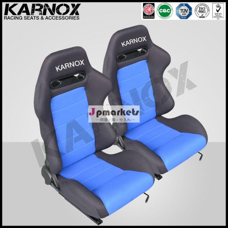 布カスタムレーシング車の席、 jdmスタイル黒と赤のレースの席ペアreclinable問屋・仕入れ・卸・卸売り