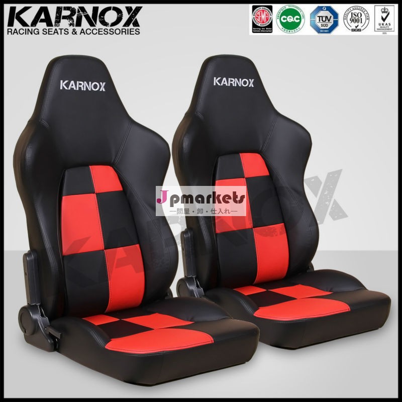 マイクロ- ファイバーレザーf1黒と赤のレースの席、 スポーツのハイ- バックカーシート、 オートjdmスタイルシート問屋・仕入れ・卸・卸売り
