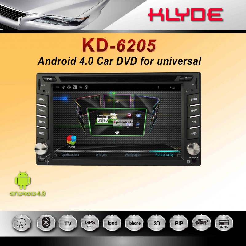 純粋なandroid4.0ユニバーサル2din車のdvdプレイヤー問屋・仕入れ・卸・卸売り