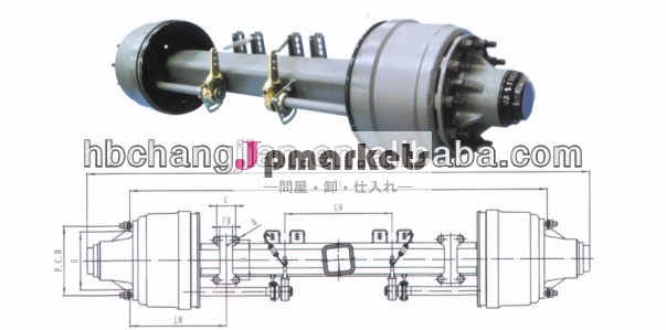 船内車軸トレーラー用16t/biig- バス不破アクスル問屋・仕入れ・卸・卸売り