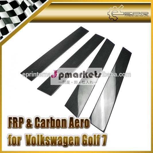 Vw用tsimk7volkswagonゴルフgtiカーボン繊維b- ピラーカバー( 4個)問屋・仕入れ・卸・卸売り