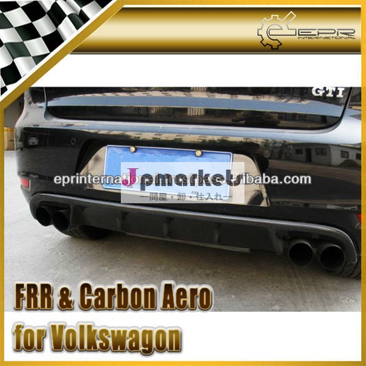 フォルクスワーゲンゴルフのための炭素繊維後部difffusermk6gti( ツイン、 ダブル排気)問屋・仕入れ・卸・卸売り