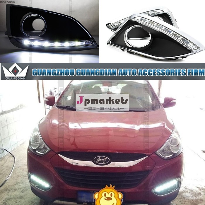 [車種専用設計]6連LEDデイライト付きHyundai IX35 drl ヒュンダイ IX35 デイライトヒュンダイIX35 ledデイライledヘッドライト コントロール ボックス付き問屋・仕入れ・卸・卸売り