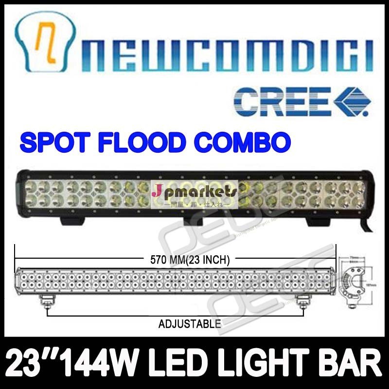 23【23インチ144ワット駆動する動作するコンボクリースポットフラッドledライトバーオフロード4wdsuv問屋・仕入れ・卸・卸売り