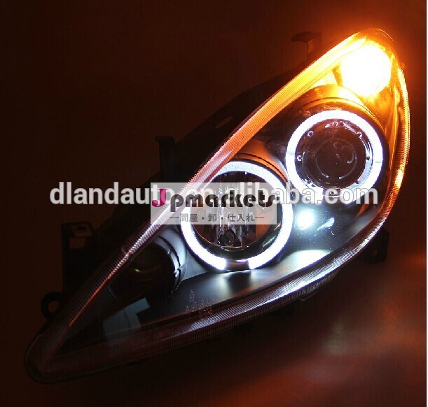 Dland307エンジェルアイヘッドライトヘッドランプアセンブリ、 邪悪な目でとbi- キセノンプロジェクター、 プジョー用問屋・仕入れ・卸・卸売り