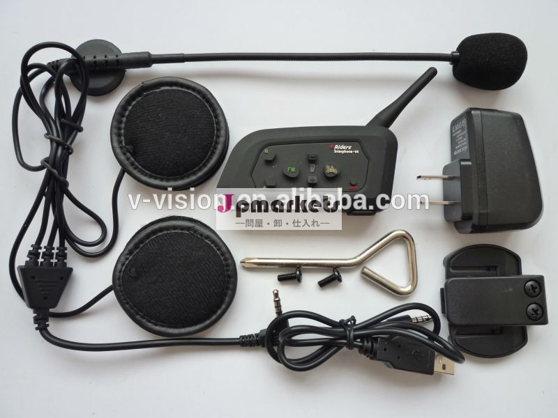 良い割引bt-v4オートバイのヘルメットのbluetoothヘッドセットインターホンに4ライダーブルートゥースインカムヘッドセット問屋・仕入れ・卸・卸売り