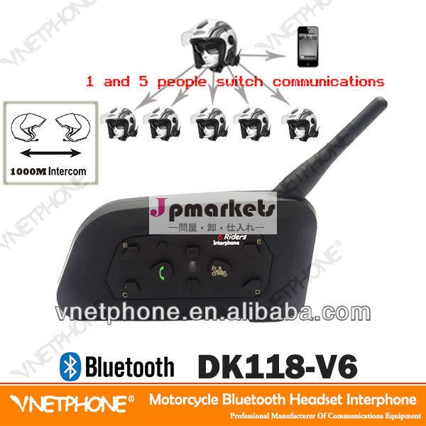 ベストセラー2013vnetphone6ライダーインターコムdk118-v6/bluetoothインターコム問屋・仕入れ・卸・卸売り