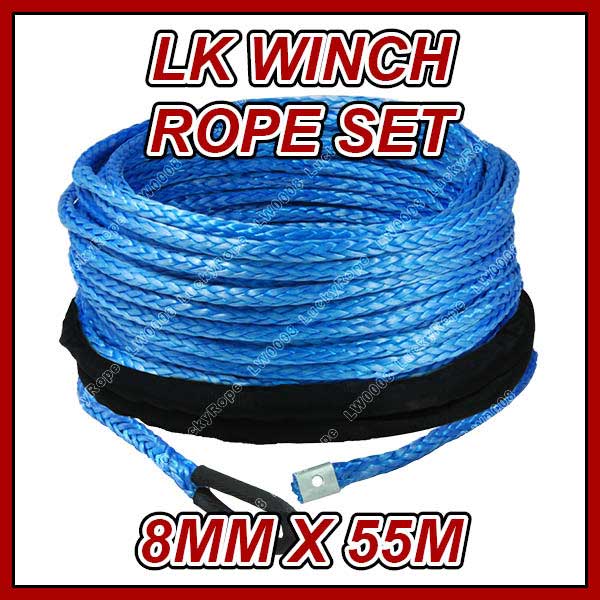 Lkser0001、 青い色ウインチロープセット、 メートルの長さ8mmx55utvウインチ- lw0008問屋・仕入れ・卸・卸売り