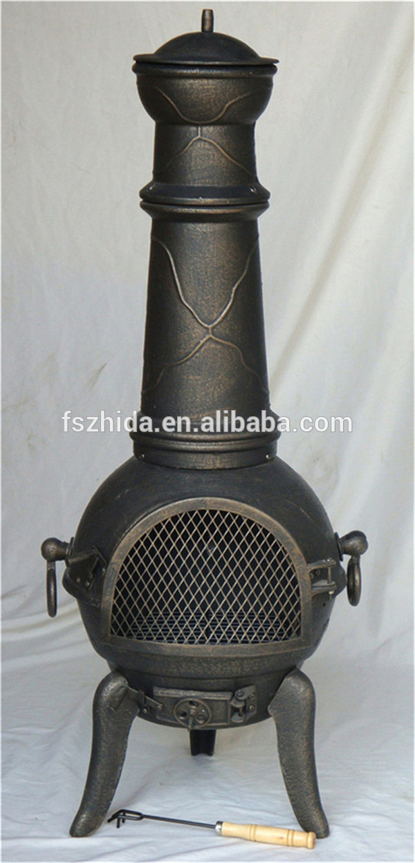 Cm04-- 屋外ガーデンブラック鋳鉄/鋼ミックスを使ってスイングchiminea124cmchimeneaグリルバーベキュー用問屋・仕入れ・卸・卸売り