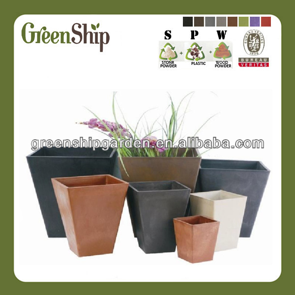 装飾的な庭のプラスチック製の植木鉢から植物greenship/20年間の寿命/軽量/uv保護/エコ- フレンドリーな問屋・仕入れ・卸・卸売り