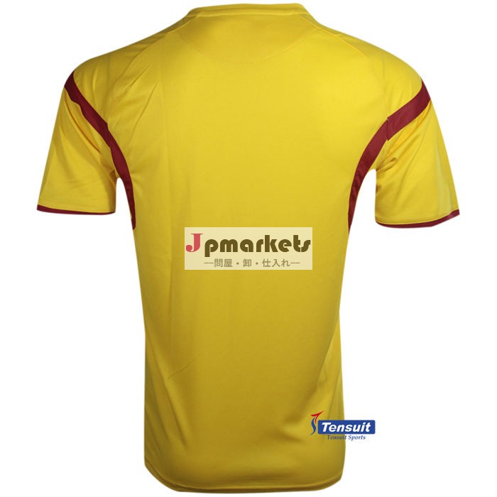 熱い販売の2014/15フットボールチームサッカーユニフォーム、 品位オリジナルスペインサッカーセット、 元デザイナーのtシャツスポーツウェア問屋・仕入れ・卸・卸売り