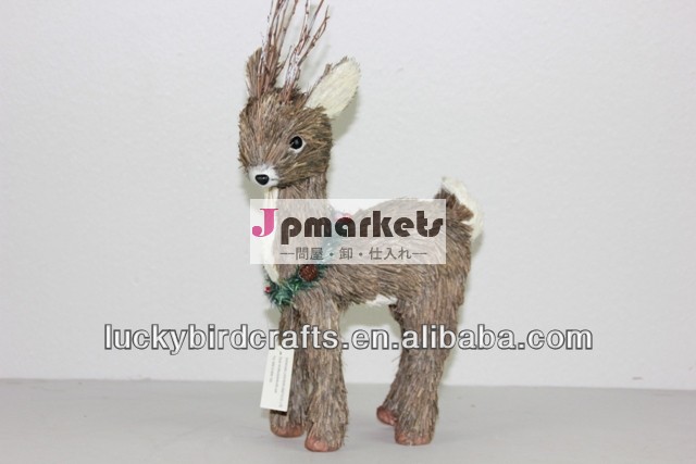 最新の生産2014年/15'' クリスマス鹿を立って/のトナカイの花輪と装飾品を問屋・仕入れ・卸・卸売り
