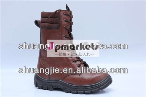 赤nubulk鋼鉄つま先の安全ブーツレザーのアッパー/作業靴中国製安全靴の工場問屋・仕入れ・卸・卸売り