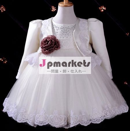 素敵なラウンドネックサテンとチュールと弓手作りの花でウエストラインにピンクのフラワーガールの服問屋・仕入れ・卸・卸売り