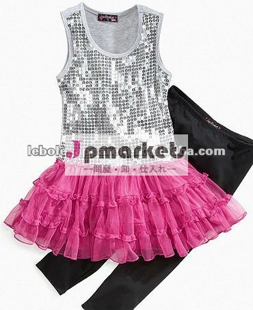 女の子のパーティー向きのドレスは、スパンコールが付いている服をからかう問屋・仕入れ・卸・卸売り
