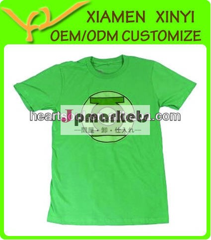 細かい細工速い配達緑の綿カジュアルt- シャツの印刷問屋・仕入れ・卸・卸売り