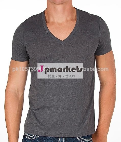 ディープvネックtシャツの男性のための高品質- oemvネックtシャツ卸売ルマン- vネック半袖竹のtシャツ問屋・仕入れ・卸・卸売り