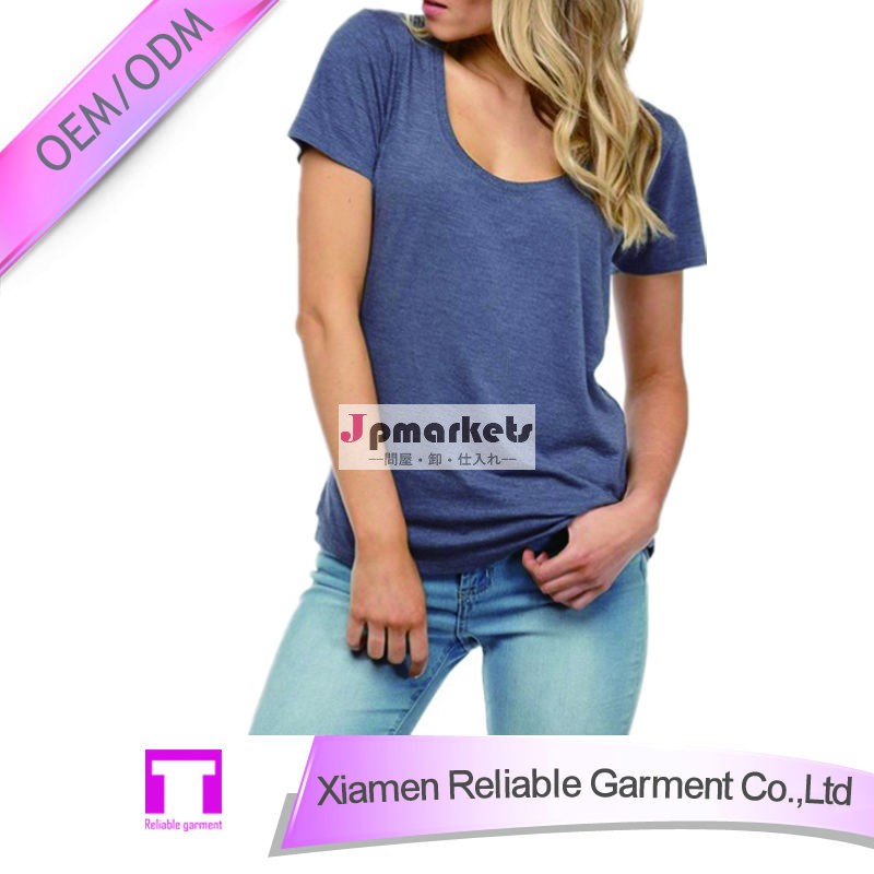 女性のプレインt- シャツ180gsm/バルク卸売半袖t- シャツ/tシャツの綿プロモーション問屋・仕入れ・卸・卸売り