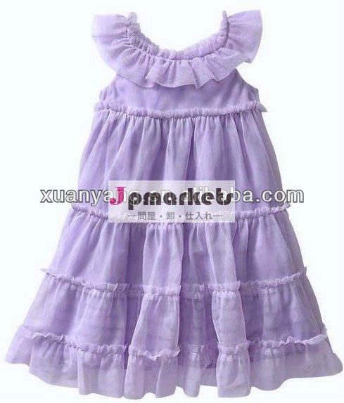 女の子イースターライラック紫チュールフリルドレスから夏問屋・仕入れ・卸・卸売り