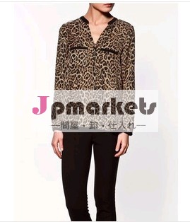 d81113h2014年ヨーロッパの最新のファッションデザイン女性のファンシーブラウス問屋・仕入れ・卸・卸売り