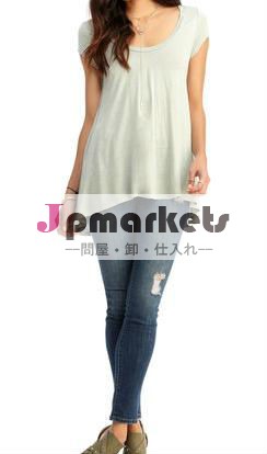 女性のスイングオーガニックコットンブラウスプラスサイズ問屋・仕入れ・卸・卸売り