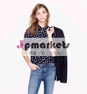 d81105h2014年ヨーロッパの最新のファッションデザイン女性のファンシーブラウス問屋・仕入れ・卸・卸売り