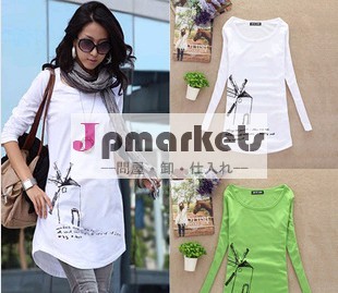D80531h2014年ヨーロッパの最新のファッションデザイン女性のファンシーt- シャツ問屋・仕入れ・卸・卸売り