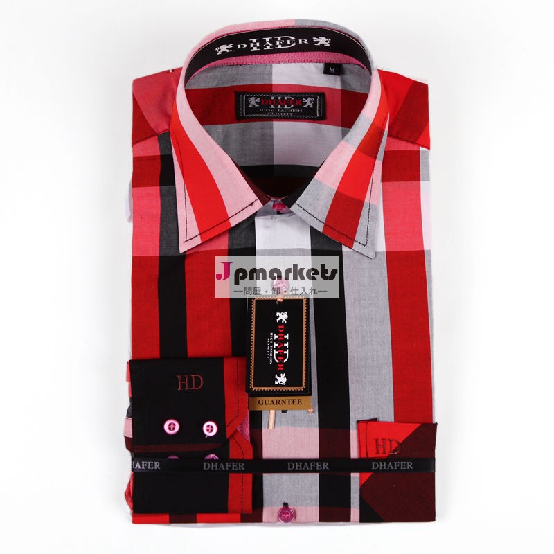 高品質チェックファブリックシャツのデザインは、 fs0140502問屋・仕入れ・卸・卸売り