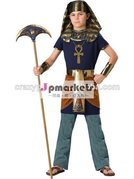 デザイン2014年古代エジプトのファラオコスチュームコスプレクリスマスプレゼント男の子のドレスのためのカーニバルパーティー衣装子問屋・仕入れ・卸・卸売り