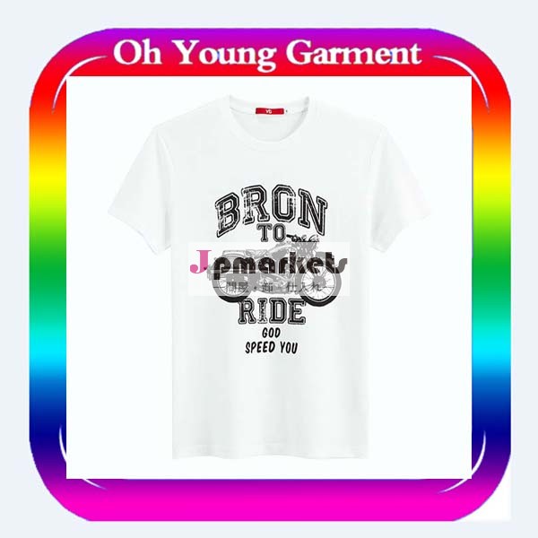 安い卸売人のプリントのtシャツラウンドネック半袖綿100％tシャツhightの質人格男白tシャツ問屋・仕入れ・卸・卸売り