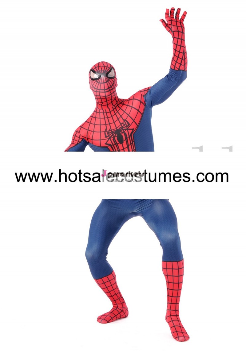 通気性の良い素材2014年卸売コスチューム全身タイツ新しいスパイダーマンスーツプリントライクラスパンデックスハロウィン衣装のコスプレ問屋・仕入れ・卸・卸売り