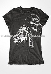 インドの有機性黒い印刷されたTシャツ問屋・仕入れ・卸・卸売り