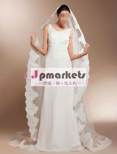 テュルの1層のレースのカテドラルの結婚式はイギリス花嫁のベールをベールで覆う問屋・仕入れ・卸・卸売り