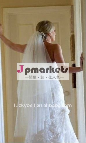 熱い販売の寛大な20132- 層白いブライダルベール問屋・仕入れ・卸・卸売り