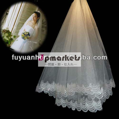 ファッションja123エッジチュールレースの結婚式のベール問屋・仕入れ・卸・卸売り