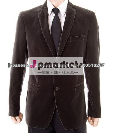 男性のための茶色のベロアカジュアルスーツのジャケット問屋・仕入れ・卸・卸売り