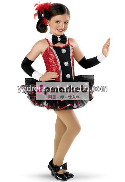 古典的な黒・赤タキシードスタイルの女の子のチュチュドレス問屋・仕入れ・卸・卸売り