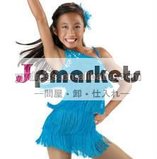 新しいデザインの子供に縁取られたラテンダンスのドレス問屋・仕入れ・卸・卸売り