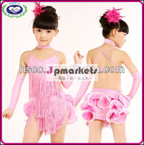 卸し売りセクシーなドレスのサプライヤーを踊る少女たち子供ファッションタッセル黄青ピンク子供サルサダンスラテンドレス問屋・仕入れ・卸・卸売り