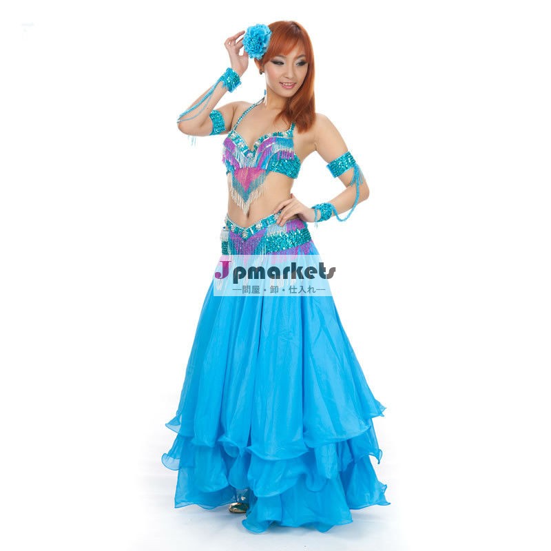 royalblueハンドメイドのセクシーなベリーダンスパフォーマンススーツ問屋・仕入れ・卸・卸売り