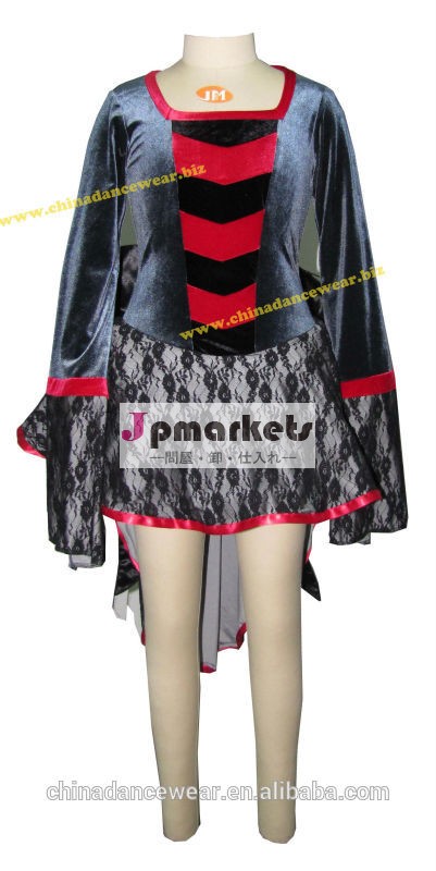 赤と黒の女性の踊り幻想的なストレッチベルベットコスプレレースグレーベルベット大人ダンスドレス問屋・仕入れ・卸・卸売り