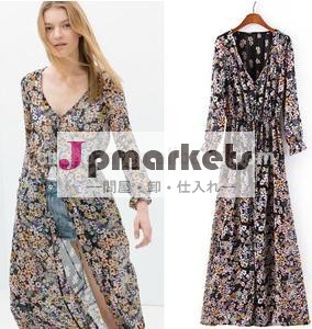 最新の人気z51702a卸売ファッション女性花のドレス問屋・仕入れ・卸・卸売り