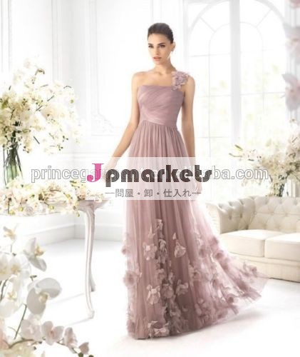 セクシーなロング2014年1- 肩の夜パーティー/カクテルウエディングドレスフォーマル結婚式用のガウン問屋・仕入れ・卸・卸売り