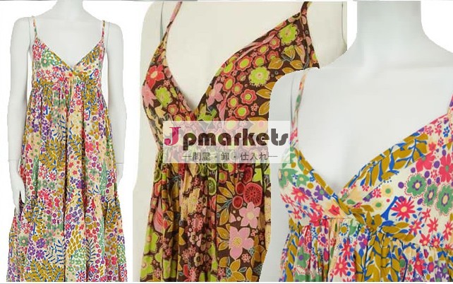 lani ラニと同じ種類 Floral Print Dress 花柄マキシ丈ドレス ワンピース問屋・仕入れ・卸・卸売り