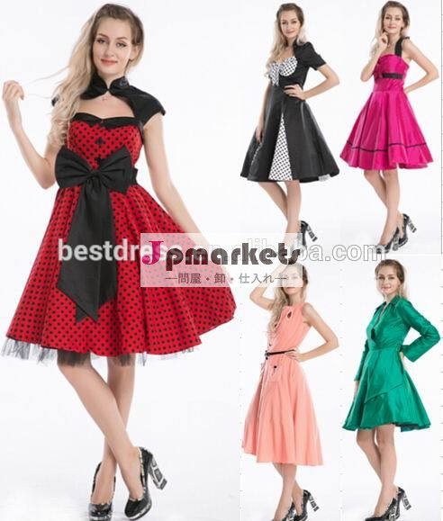 卸売熱い販売の2014年bestdressinstylesヴィンテージロカビリードレスプラスサイズ問屋・仕入れ・卸・卸売り
