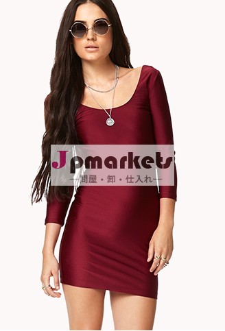 ホットクラブウエアドレスのデザイン/セクシーな女性の密服装卸売bodyconドレス背中が大きく開い/topクラブドレスファッションブランドロングスリーブ問屋・仕入れ・卸・卸売り