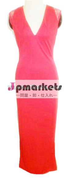 セクシーと快適な女の子のマキシドレス赤工場卸売価格良質いい問屋・仕入れ・卸・卸売り