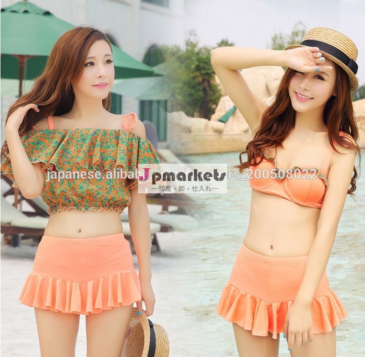 サロペット水着ビキニフワフワ超かわいい水着bikini レディース体型カバー3点セット可愛い問屋・仕入れ・卸・卸売り