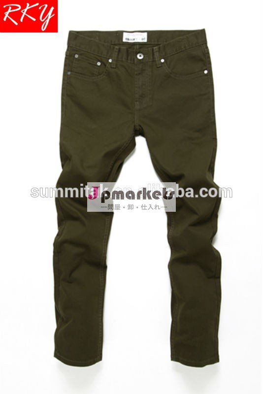 ブランドメンズオリーブカラージーンズパンツ男性用衣服の染料のズボン2014年35883e問屋・仕入れ・卸・卸売り